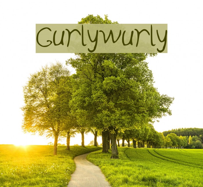 curlywurly Font examples