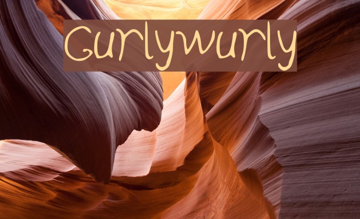 curlywurly Font examples