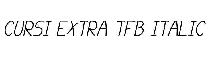 cursi extra tfb Italic  Fuentes Gratis Descargar