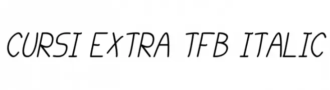 cursi extra tfb Italic  تنزيل الخطوط