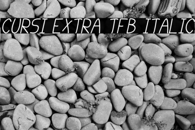 cursi extra tfb Italic Font examples