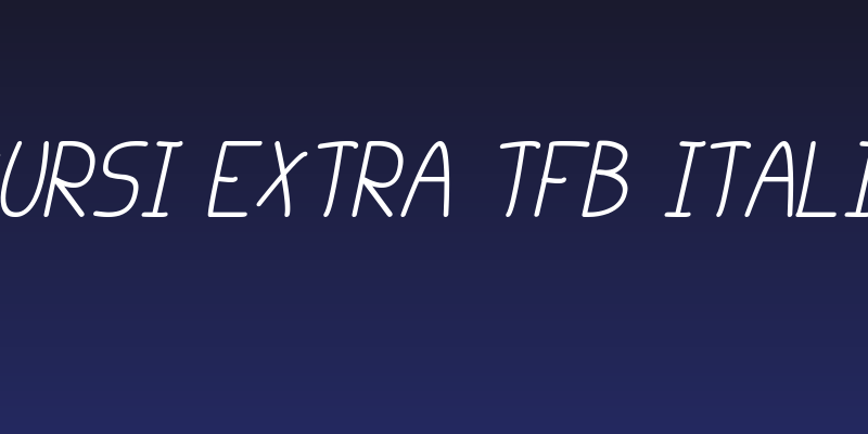 cursi extra tfb Italic Social Header