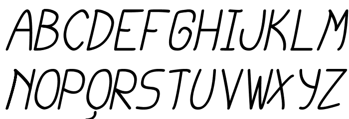 cursi extra tfb Italic Font LOWERCASE