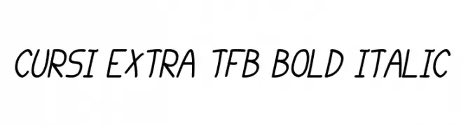cursi extra tfb bold Italic  Frei Schriftart Herunterladen