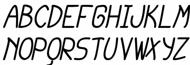 cursi extra tfb bold Italic Schriftart Kleinbuchstaben