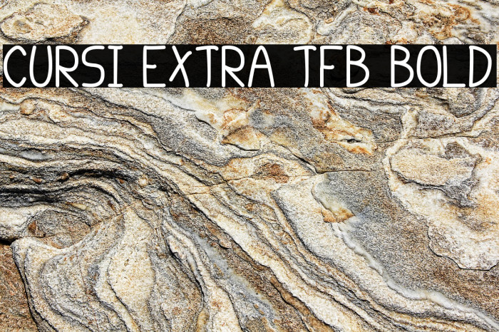 cursi extra tfb bold Font examples