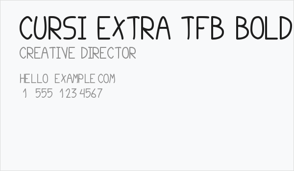 cursi extra tfb bold Business Card