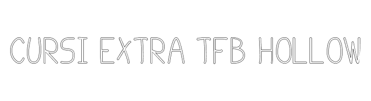 cursi extra tfb hollow  Frei Schriftart Herunterladen