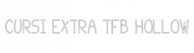 cursi extra tfb hollow  नि: शुल्क फ़ॉन्ट्स डाउनलोड