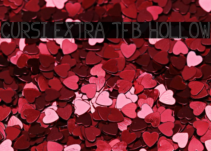 cursi extra tfb hollow Font examples