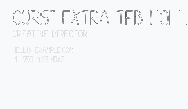 cursi extra tfb hollow Business Card