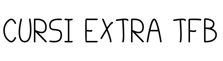 cursi extra tfb  font caratteri gratis