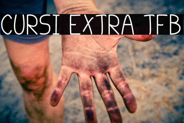 cursi extra tfb Font examples