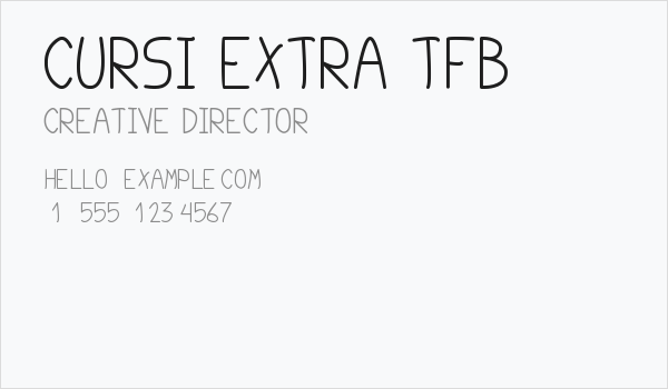 cursi extra tfb Business Card