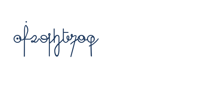 cursive digits Other Characters