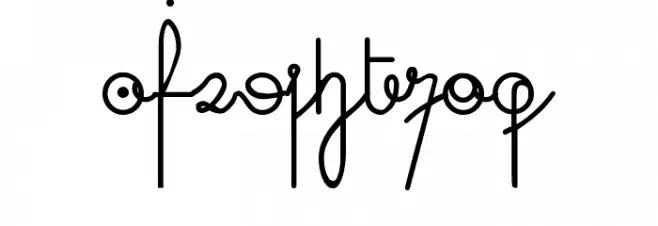cursive digits Font OTHER CHARS