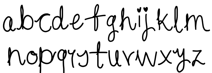 cursive Font LOWERCASE
