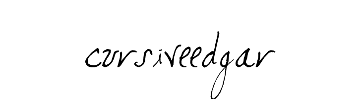 cursiveedgar Font