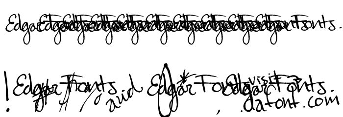 cursiveedgar Font OTHER CHARS