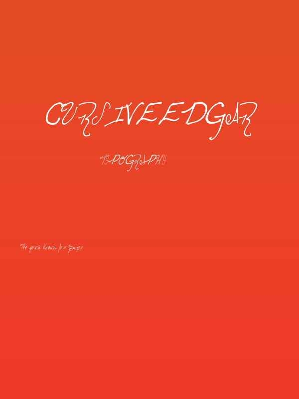 cursiveedgar Poster