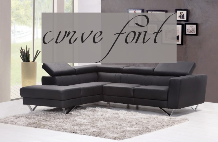 curve font Font examples