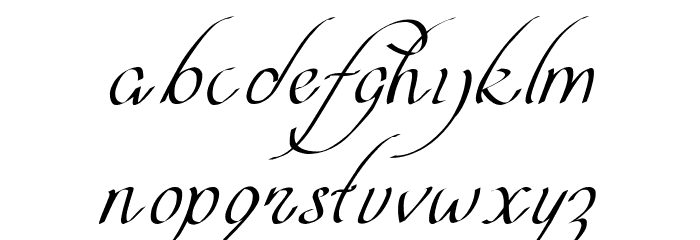 curve font Font LOWERCASE