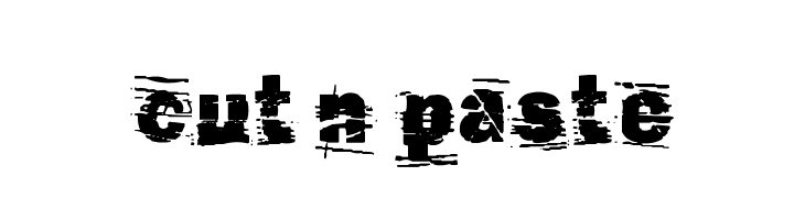 cut n paste Font