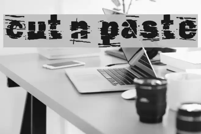 cut n paste Шрифта examples