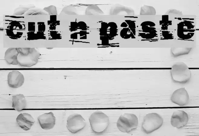 cut n paste Шрифта examples