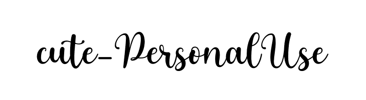 cute - Personal Use  フリーフォントのダウンロード