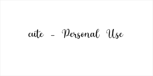 cute - Personal Use Logo