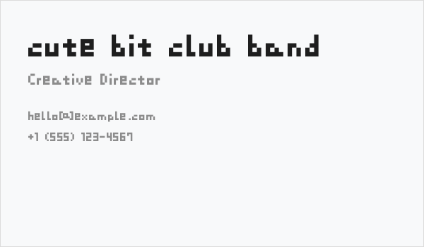 cute bit club band Business Card