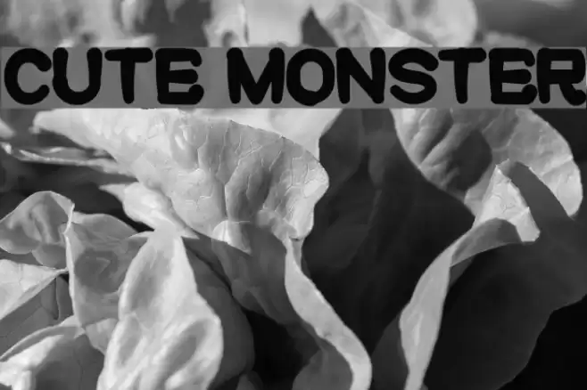 cute monster Font examples