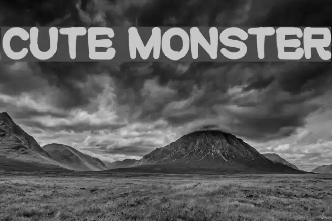 cute monster Font examples