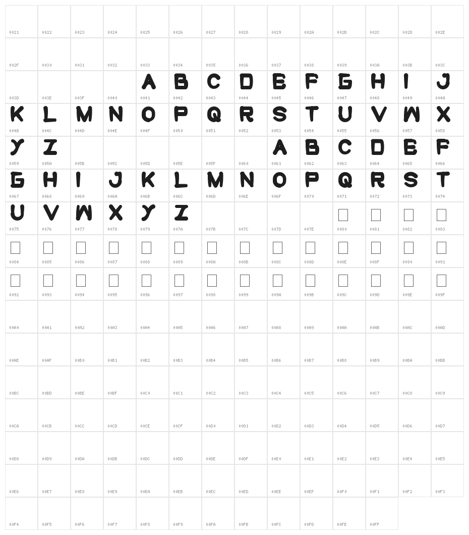cute monster Character Map