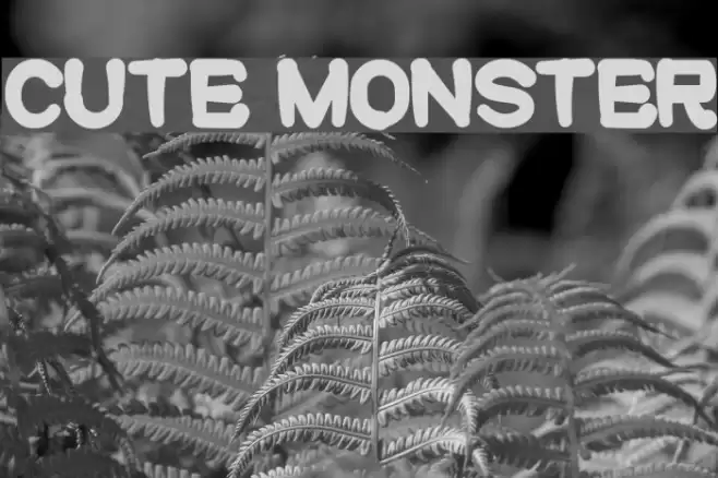 cute monster Font examples