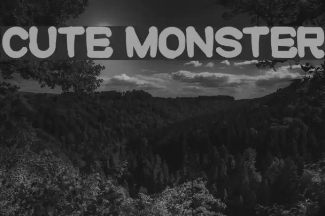 cute monster Font examples