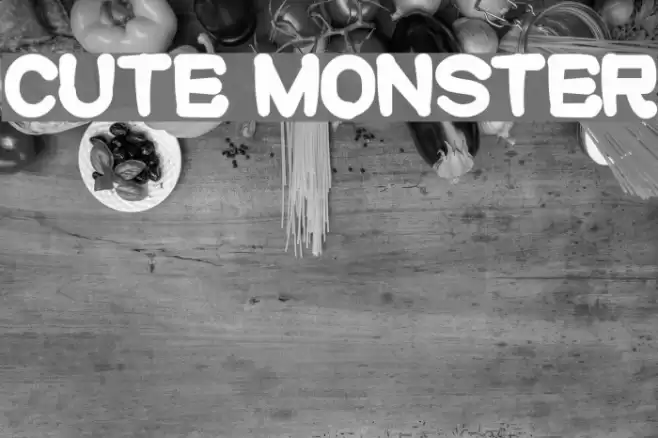 cute monster Font examples