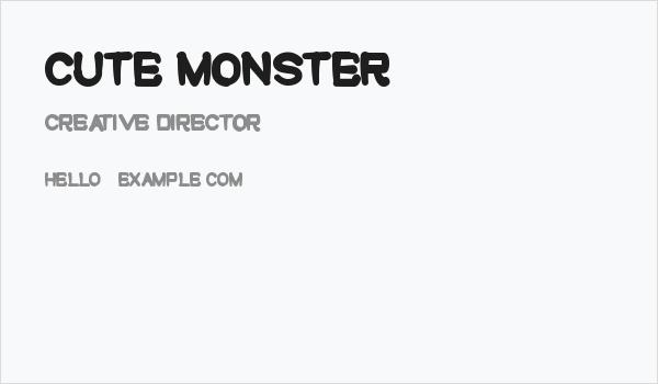 cute monster Business Card