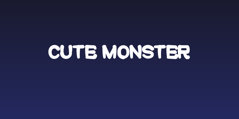 cute monster Social Header