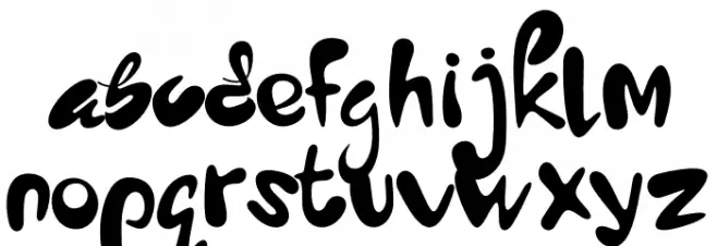 cute peppy Font LOWERCASE