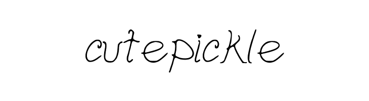 cutepickle  Free Fonts Download