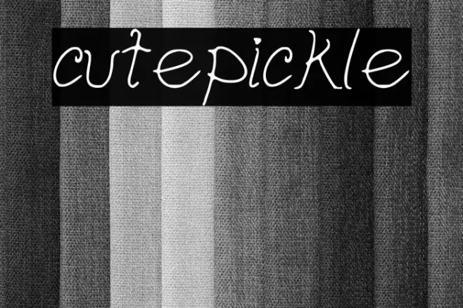 cutepickle Font examples