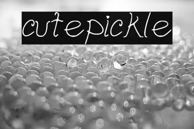 cutepickle Font examples