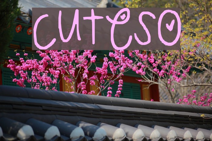 cuteso Font examples