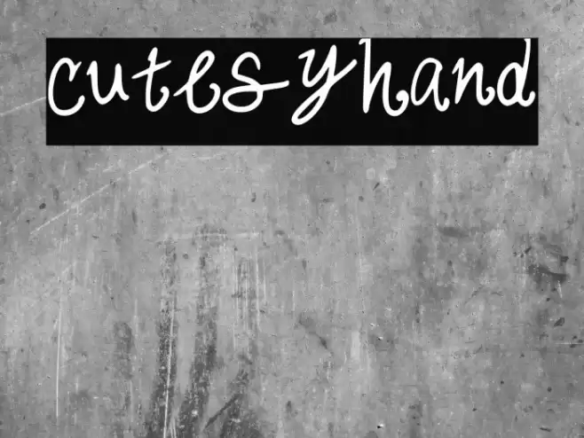 cutesy_hand Font examples