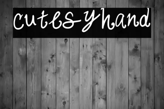 cutesy_hand Font examples