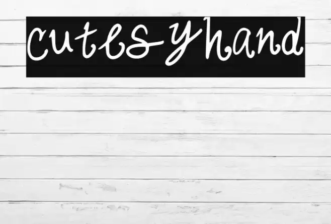 cutesy_hand Font examples