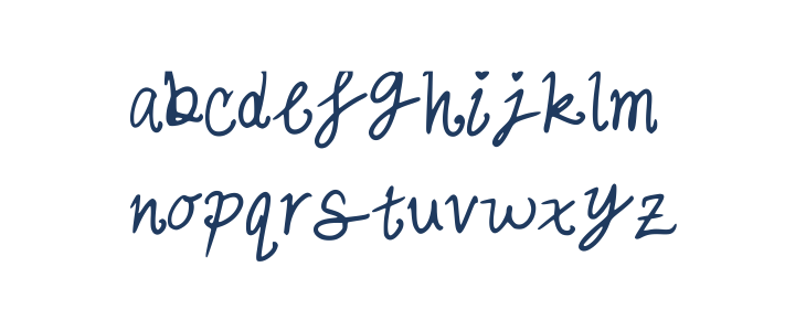 cutesy_hand Lowercase