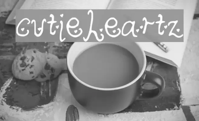 cutieheartz Font examples